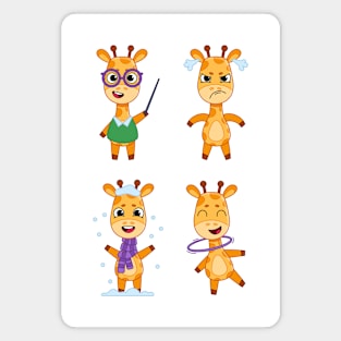 Giraffes Funny Set Magnet